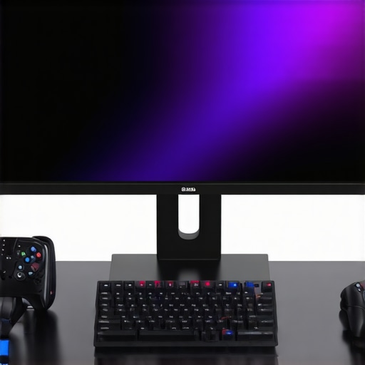 Modern monitor with high resolution and ergonomic stand in workspace