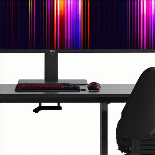 High-tech monitor setup with vibrant display and ergonomic design