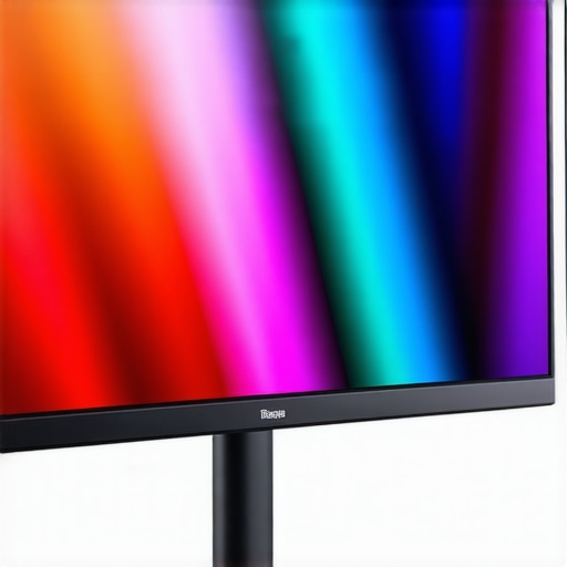 Close-up of vibrant colors on an IPS monitor with wide viewing angles