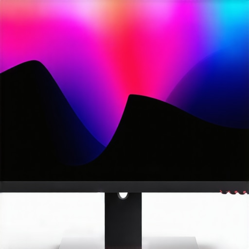 Futuristic OLED monitor showcasing vibrant colors and high refresh rate for gaming and professional use