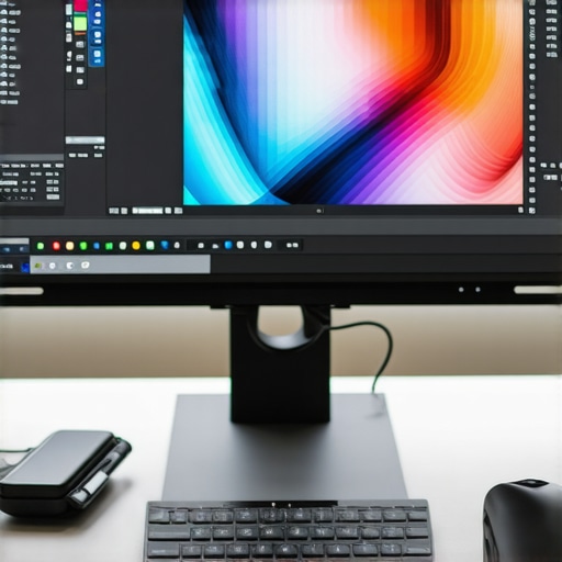 Close-up of a professional-grade IPS monitor showing accurate colors with calibrated settings.