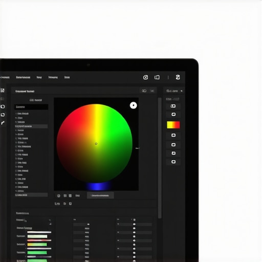 Person adjusting monitor settings for better color and contrast.