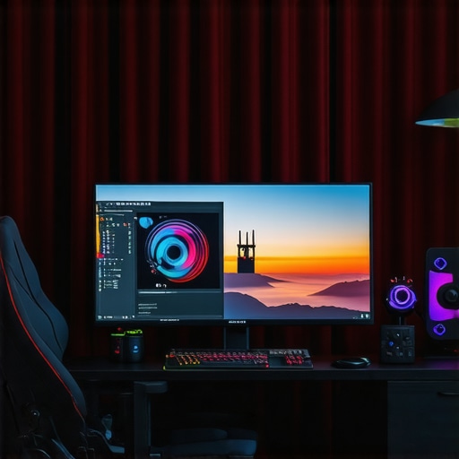 A sleek workspace showing a 144Hz IPS monitor with various productivity and gaming peripherals.