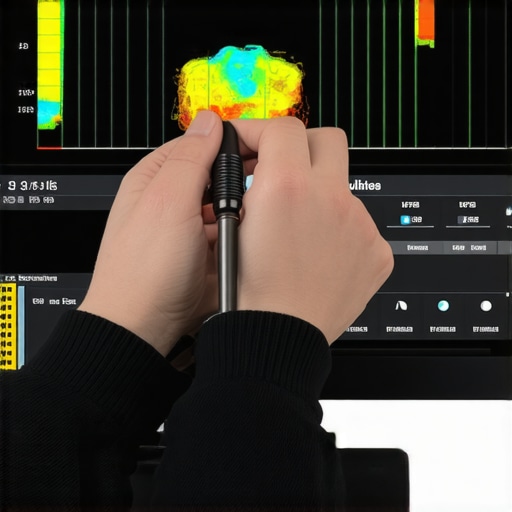 Person calibrating an IPS monitor's color and contrast settings